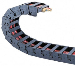 Hubbell Workplace - 3 Ft. Long, Nylon, Flip Top Cable and Hose Carrier - 2.28 Inch Inside Width x 1 Inch Inside Height, 2.91 Inch Outside Width x 1.62 Inch Outside Height, 3.44 Inch Bend Radius - Industrial Tool & Supply