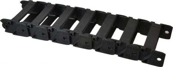 Hubbell Workplace - 1 Ft. Long, Nylon, Fixed Open Cable and Hose Carrier - 3.08 Inch Inside Width x 0.98 Inch Inside Height, 3.7 Inch Outside Width x 1.34 Inch Outside Height, 3.7 Inch Bend Radius - Industrial Tool & Supply