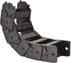 Hubbell Workplace - 1 Ft. Long, Nylon, Flip Top Cable and Hose Carrier - 4-1/4 Inch Inside Width x 1-3/4 Inch Inside Height, 5.36 Inch Outside Width x 2-1/2 Inch Outside Height, 4.78 Inch Bend Radius - Industrial Tool & Supply