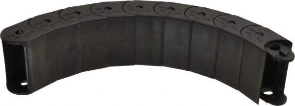 Hubbell Workplace - 1 Ft. Long, Nylon, Enclosed Cable and Hose Carrier - 2 Inch Inside Width x 1 Inch Inside Height, 2.76 Inch Outside Width x 1-1/2 Inch Outside Height, 5.88 Inch Bend Radius - Industrial Tool & Supply