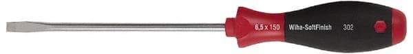 Wiha - Standard Slotted Screwdriver - Ergonomic Handle - Industrial Tool & Supply