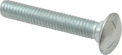 Value Collection - 5/16-18 UNC 2" Length Under Head, Standard Square Neck, Carriage Bolt - Grade 5 Steel, Zinc-Plated Finish - Industrial Tool & Supply