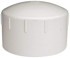Value Collection - 8" PVC Plastic Pipe End Cap - Schedule 40, Slip End Connections - Industrial Tool & Supply