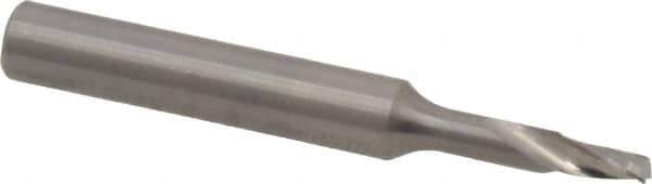 Onsrud - 1/8" Cutting Diam x 1/4" Length of Cut, 1 Flute, Upcut Spiral Router Bit - Uncoated, Right Hand Cut, Solid Carbide, 2" OAL x 1/4" Shank Diam, Single Edge, 21° Helix Angle - Industrial Tool & Supply