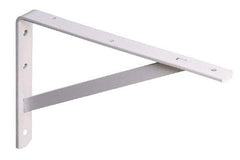 Knape & Vogt - 500 Lb Capacity, White Finish, L-Bracket - 22" Long, 14.2" High - Industrial Tool & Supply