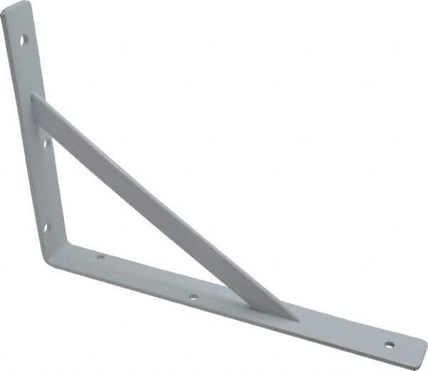 Knape & Vogt - 1,000 Lb Capacity, White Finish, L-Bracket - 12" Long, 8" High - Industrial Tool & Supply