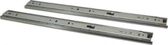 Knape & Vogt - 18" Slide Length, 18" Travel Length, Steel Precision Drawer Slide - 1/2" Wide, 1-13/16" High, 100 Lb Capacity at Full Extension, Chrome Finish - Industrial Tool & Supply