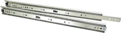 Knape & Vogt - 20" Slide Length, 20" Travel Length, Steel Precision Drawer Slide - 1/2" Wide, 1-13/16" High, 100 Lb Capacity at Full Extension, Chrome Finish - Industrial Tool & Supply