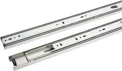 Knape & Vogt - 24" Slide Length, 24" Travel Length, Steel Precision Drawer Slide - 1/2" Wide, 1-13/16" High, 100 Lb Capacity at Full Extension, Chrome Finish - Industrial Tool & Supply