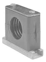 HYDAC - 1.42" Wide x 1.26" High x 1.18" Deep, Polypropylene Standard Duty C-Rail Mount Vibration-Control Clamp - Carbon Steel Plate, Mount with C-Rail Nuts, Top plates, Clamp Pairs, and Bolts - Industrial Tool & Supply