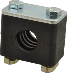 HYDAC - 1.97" Wide x 1.69" High x 1.18" Deep, Polypropylene Standard Duty C-Rail Mount Vibration-Control Clamp - Carbon Steel Plate, Mount with C-Rail Nuts, Top plates, Clamp Pairs, and Bolts - Industrial Tool & Supply