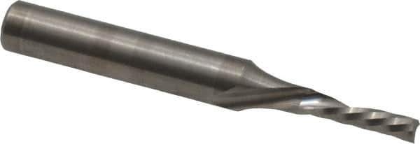 Onsrud - 1/8" Cutting Diam x 1/2" Length of Cut, 1 Flute, Downcut Spiral Router Bit - Uncoated, Right Hand Cut, Solid Carbide, 2" OAL x 1/4" Shank Diam, Single Edge, 21° Helix Angle - Industrial Tool & Supply