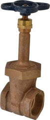 NIBCO - 2" Pipe, Class 150, Threaded Bronze Solid Wedge Rising Stem Gate Valve - 300 WOG, 150 WSP, Bolted Bonnet - Industrial Tool & Supply
