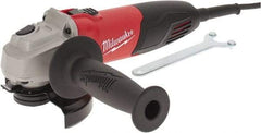 Milwaukee Tool - 4-1/2" Wheel Diam, 11,000 RPM, Corded Angle & Disc Grinder - 5/8-11 Spindle, 120 Volts, 7 Amps, Front Exhaust - Industrial Tool & Supply