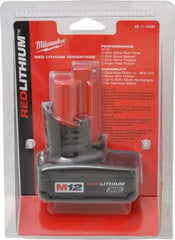 Milwaukee Tool - 12 Volt Lithium-Ion Power Tool Battery - 3 Ahr Capacity, 1/2 hr Charge Time, Series M12 XC RED - Industrial Tool & Supply