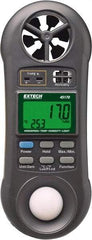 Extech - -148 to 2,372°F, 10 to 95% Humidity Range, Thermo-Hygrometer, Anemometer and Light Meter - 4% Relative Humidity Accuracy - Industrial Tool & Supply