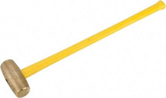 American Hammer - 12 Lb Head Nonsparking Hammer - 34" OAL, 31" Long Fiberglass Handle - Industrial Tool & Supply