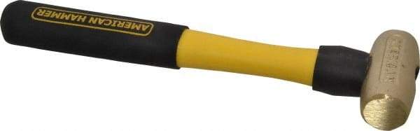 American Hammer - 1-1/2 Lb Head Nonmarring Mallet - 12" OAL, 11" Long Fiberglass Handle - Industrial Tool & Supply