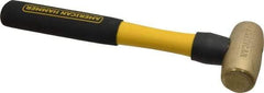 American Hammer - 2 Lb Head Nonmarring Mallet - 12" OAL, 11" Long Fiberglass Handle - Industrial Tool & Supply