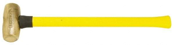 American Hammer - 5 Lb Head Nonsparking Hammer - 22" OAL, 20" Long Fiberglass Handle - Industrial Tool & Supply