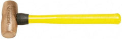 American Hammer - 4 Lb Head Nonsparking Mallet - 14-1/2" OAL, 13" Long Fiberglass Handle - Industrial Tool & Supply