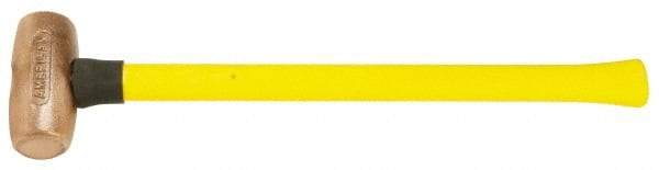 American Hammer - 5 Lb Head Nonsparking Hammer - 22" OAL, 20" Long Fiberglass Handle - Industrial Tool & Supply