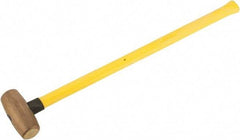 American Hammer - 8 Lb Head Nonsparking Hammer - 33" OAL, 30-1/2" Long Fiberglass Handle - Industrial Tool & Supply