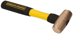 American Hammer - 2 Lb Head Nonsparking Mallet - 12" OAL, 11" Long Fiberglass Handle - Industrial Tool & Supply