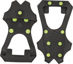 Winter Walking - Size 14, (Women's Size 12) Overboot Cleat - Steel Studs Traction, Black - Industrial Tool & Supply