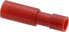 3M - 22 to 18 AWG Bullet Connector - 0.156" Bullet Diam, Red Nylon Insulation - Industrial Tool & Supply