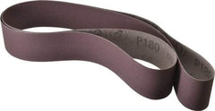 3M - 2" Wide x 60" OAL, 180 Grit, Aluminum Oxide Abrasive Belt - Aluminum Oxide, Very Fine, Coated, X Weighted Cloth Backing, Series 341D - Industrial Tool & Supply