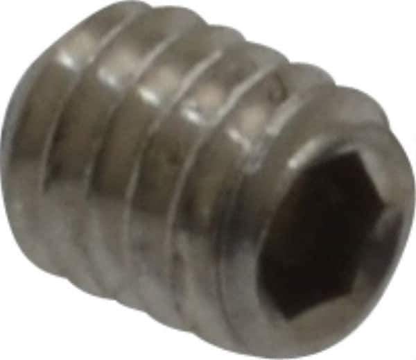 Value Collection - M2.5x0.45 Metric Coarse, 3mm OAL, Cup Point Set Screw - Grade 18-8 & Austenitic A2 Stainless Steel, 1.3mm Key - Industrial Tool & Supply