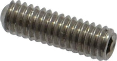 Value Collection - M2.5x0.45 Metric Coarse, 8mm OAL, Cup Point Set Screw - Grade 18-8 & Austenitic A2 Stainless Steel, 1.3mm Key - Industrial Tool & Supply