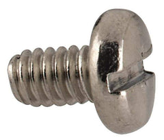 Value Collection - M2x0.40 Metric Coarse, 3mm Length Under Head Slotted Drive Machine Screw - Pan Head, Grade 18-8 & A2 Stainless Steel, Uncoated, Without Washer - Industrial Tool & Supply