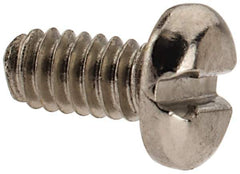 Value Collection - M2x0.40 Metric Coarse, 4mm Length Under Head Slotted Drive Machine Screw - Pan Head, Grade 18-8 & A2 Stainless Steel, Uncoated, Without Washer - Industrial Tool & Supply