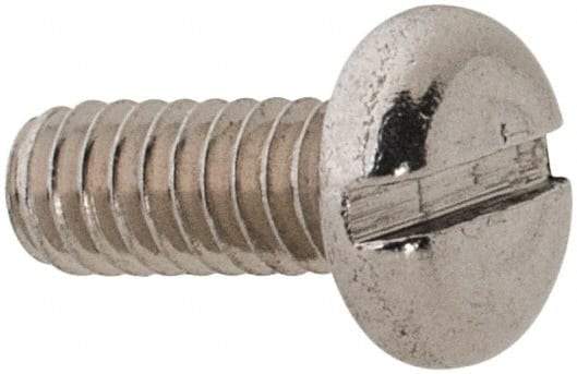 Value Collection - M2x0.40 Metric Coarse, 5mm Length Under Head Slotted Drive Machine Screw - Pan Head, Grade 18-8 & A2 Stainless Steel, Uncoated, Without Washer - Industrial Tool & Supply