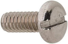 Value Collection - M2x0.40 Metric Coarse, 5mm Length Under Head Slotted Drive Machine Screw - Pan Head, Grade 18-8 & A2 Stainless Steel, Uncoated, Without Washer - Industrial Tool & Supply