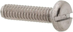 Value Collection - M2x0.40 Metric Coarse, 8mm Length Under Head Slotted Drive Machine Screw - Pan Head, Grade 18-8 & A2 Stainless Steel, Uncoated, Without Washer - Industrial Tool & Supply
