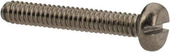 Value Collection - M2x0.40 Metric Coarse, 12mm Length Under Head Slotted Drive Machine Screw - Pan Head, Grade 18-8 & A2 Stainless Steel, Uncoated, Without Washer - Industrial Tool & Supply