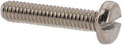 Value Collection - M2.5x0.45 Metric Coarse, 12mm Length Under Head Slotted Drive Machine Screw - Pan Head, Grade 18-8 & A2 Stainless Steel, Uncoated, Without Washer - Industrial Tool & Supply