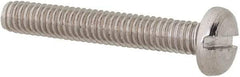 Value Collection - M2.5x0.45 Metric Coarse, 16mm Length Under Head Slotted Drive Machine Screw - Pan Head, Grade 18-8 & A2 Stainless Steel, Uncoated, Without Washer - Industrial Tool & Supply