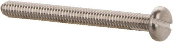 Value Collection - M2.5x0.45 Metric Coarse, 25mm Length Under Head Slotted Drive Machine Screw - Pan Head, Grade 18-8 & A2 Stainless Steel, Uncoated, Without Washer - Industrial Tool & Supply