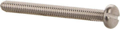 Value Collection - M2.5x0.45 Metric Coarse, 25mm Length Under Head Slotted Drive Machine Screw - Pan Head, Grade 18-8 & A2 Stainless Steel, Uncoated, Without Washer - Industrial Tool & Supply
