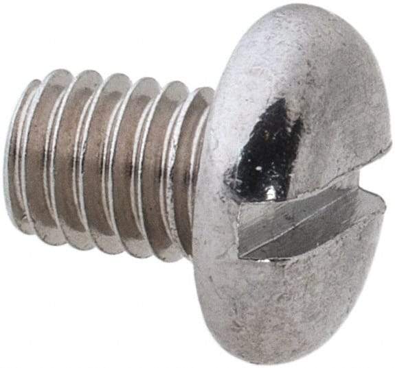 Value Collection - M3x0.50 Metric Coarse, 4mm Length Under Head Slotted Drive Machine Screw - Pan Head, Grade 18-8 & A2 Stainless Steel, Uncoated, Without Washer - Industrial Tool & Supply