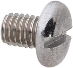 Value Collection - M3x0.50 Metric Coarse, 4mm Length Under Head Slotted Drive Machine Screw - Pan Head, Grade 18-8 & A2 Stainless Steel, Uncoated, Without Washer - Industrial Tool & Supply