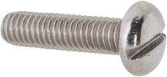 Value Collection - M3x0.50 Metric Coarse, 12mm Length Under Head Slotted Drive Machine Screw - Pan Head, Grade 18-8 & A2 Stainless Steel, Uncoated, Without Washer - Industrial Tool & Supply