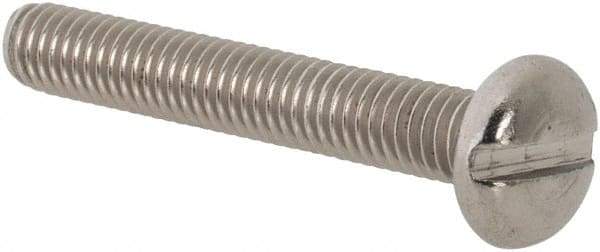 Value Collection - M3x0.50 Metric Coarse, 20mm Length Under Head Slotted Drive Machine Screw - Pan Head, Grade 18-8 & A2 Stainless Steel, Uncoated, Without Washer - Industrial Tool & Supply