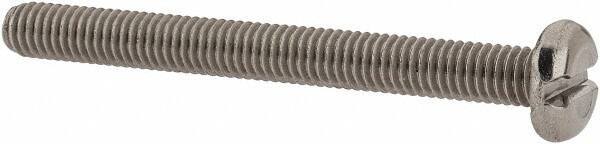 Value Collection - M3x0.50 Metric Coarse, 30mm Length Under Head Slotted Drive Machine Screw - Pan Head, Grade 18-8 & A2 Stainless Steel, Uncoated, Without Washer - Industrial Tool & Supply