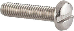 Value Collection - M3.5x0.60 Metric Coarse, 16mm Length Under Head Slotted Drive Machine Screw - Pan Head, Grade 18-8 & A2 Stainless Steel, Uncoated, Without Washer - Industrial Tool & Supply