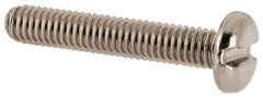 Value Collection - M3.5x0.60 Metric Coarse, 20mm Length Under Head Slotted Drive Machine Screw - Pan Head, Grade 18-8 & A2 Stainless Steel, Uncoated, Without Washer - Industrial Tool & Supply